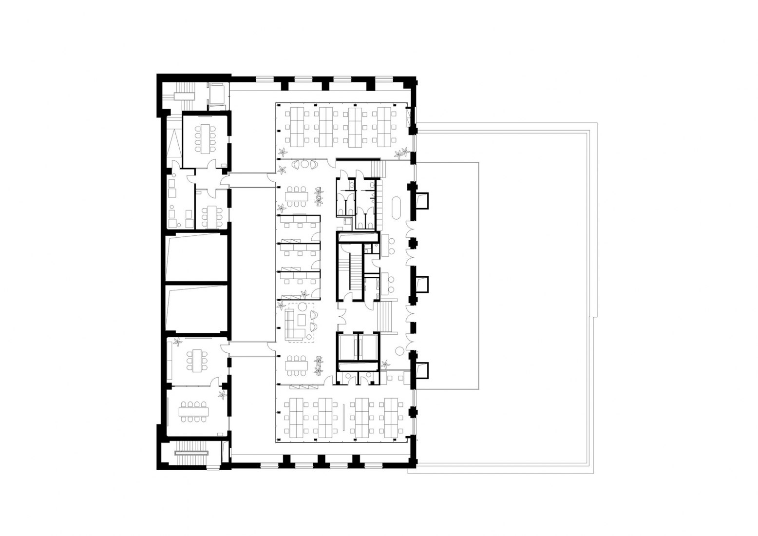 Planta quinta. Base4Work Bratislava por Studio Perspektiv.