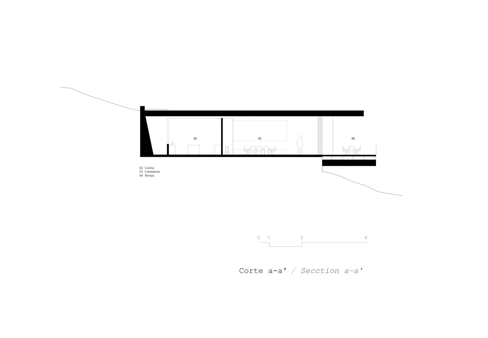Section. Piedra Grande Equestrian Clubhouse by Studio rc.