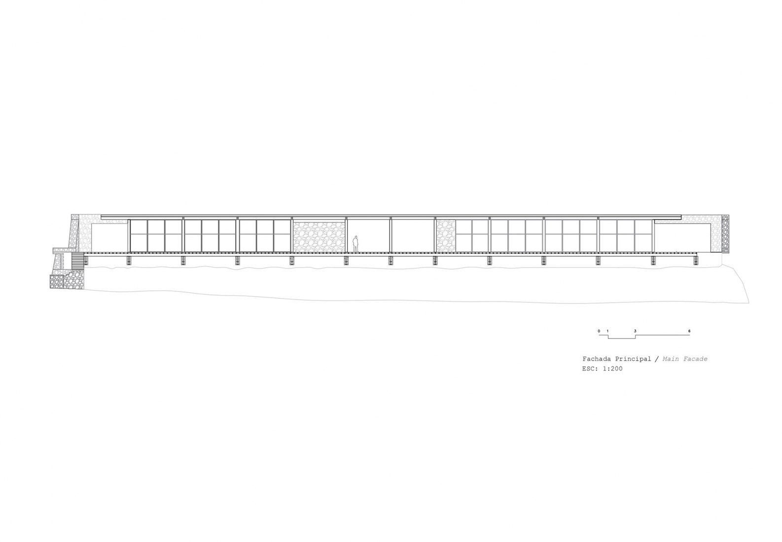 Section. Piedra Grande Equestrian Clubhouse by Studio rc.