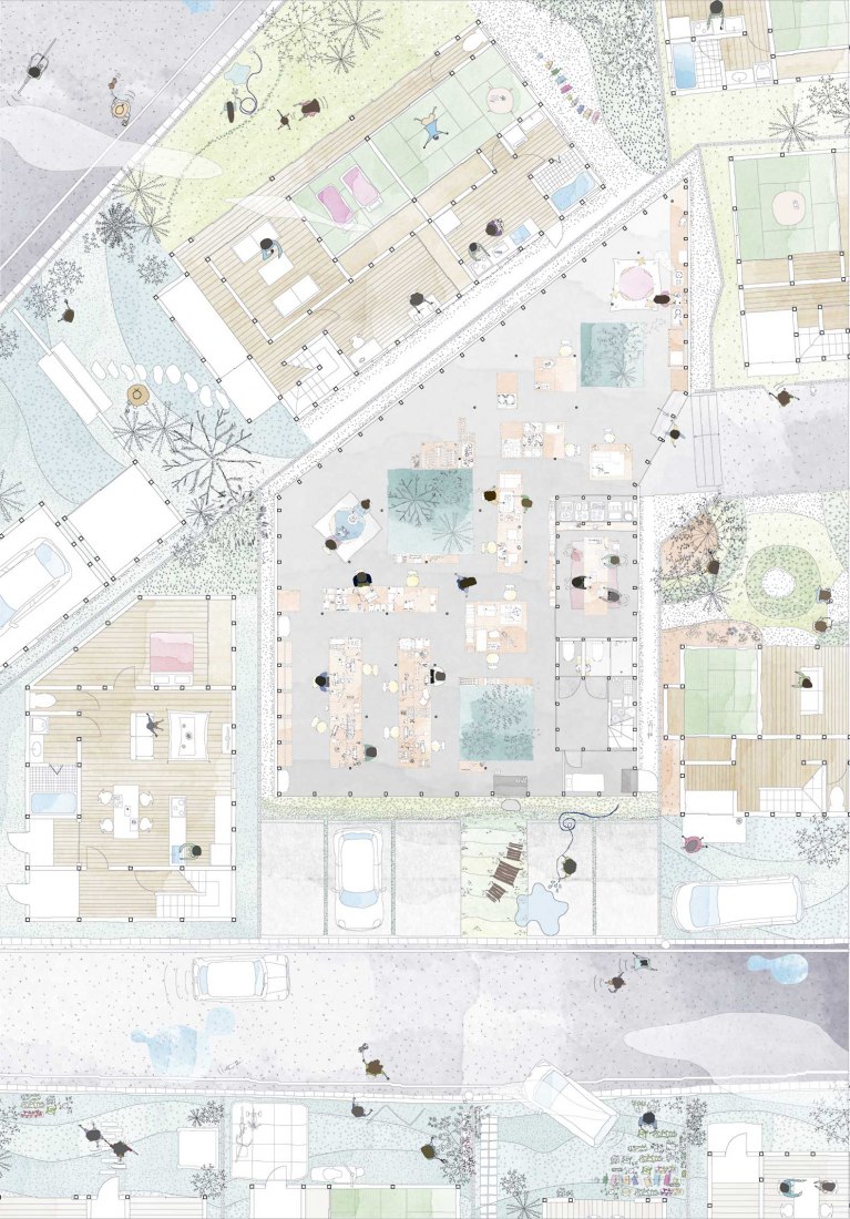 Site plan. Office in Sanno by Studio Velocity
