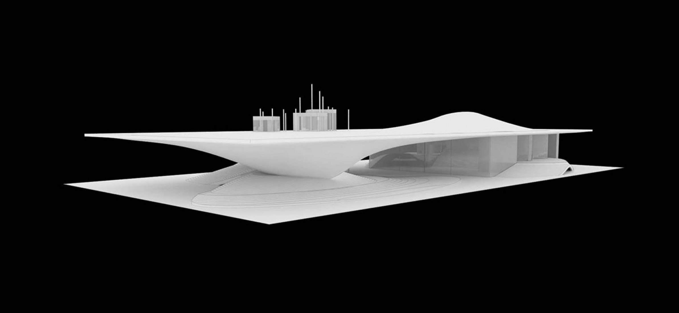Maqueta. Centro de Artes Escénicas de Yangliping por Studio Zhu Pei.