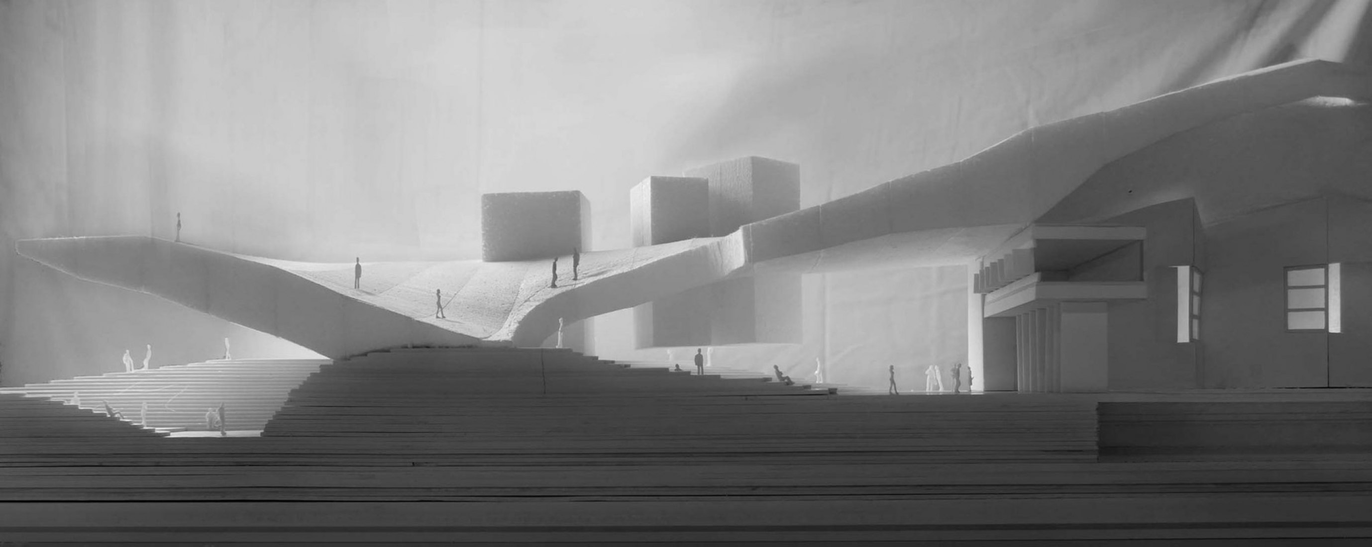 Maqueta. Centro de Artes Escénicas de Yangliping por Studio Zhu Pei.