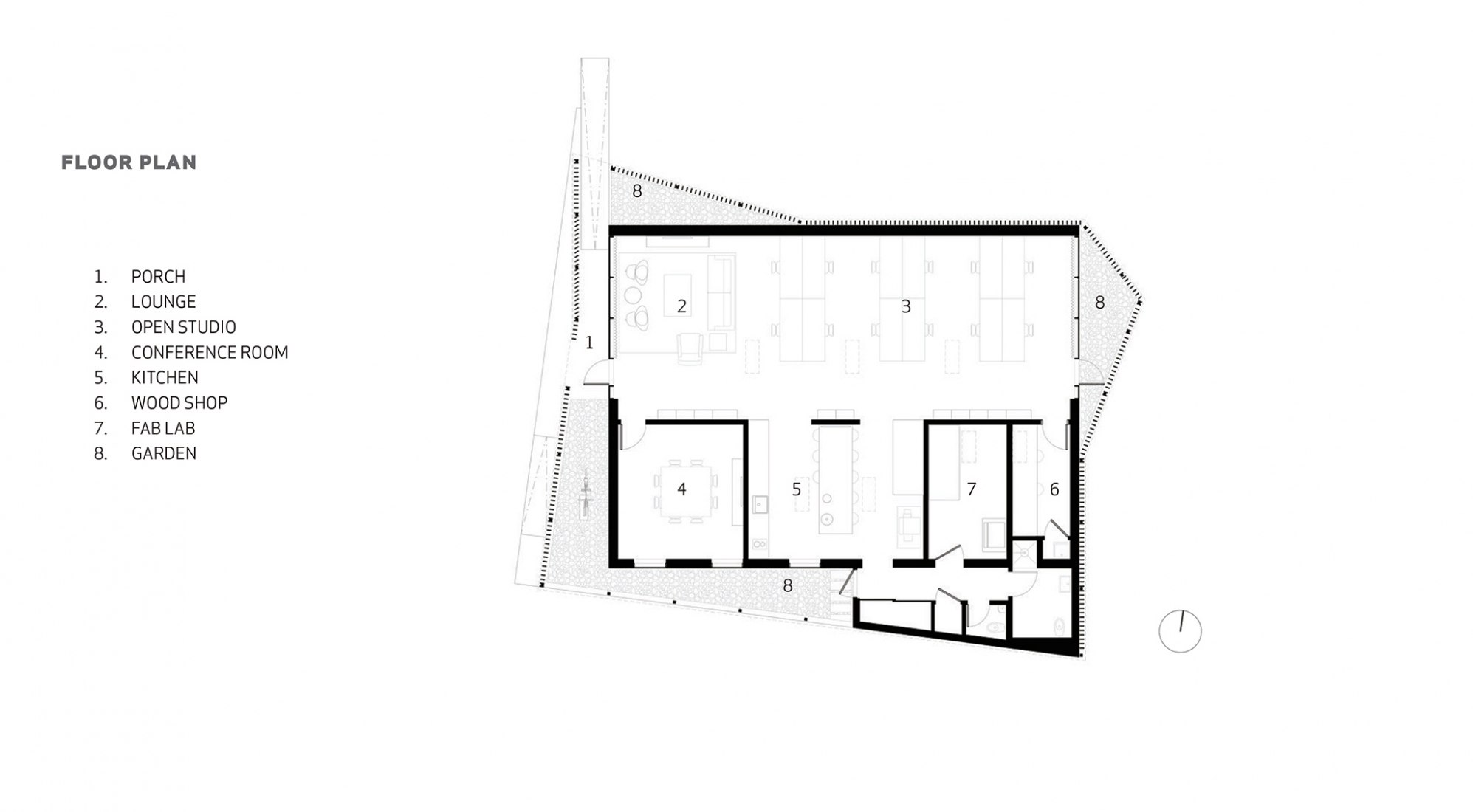 Plano de planta baja. Xero Studio por Studio Ma.
