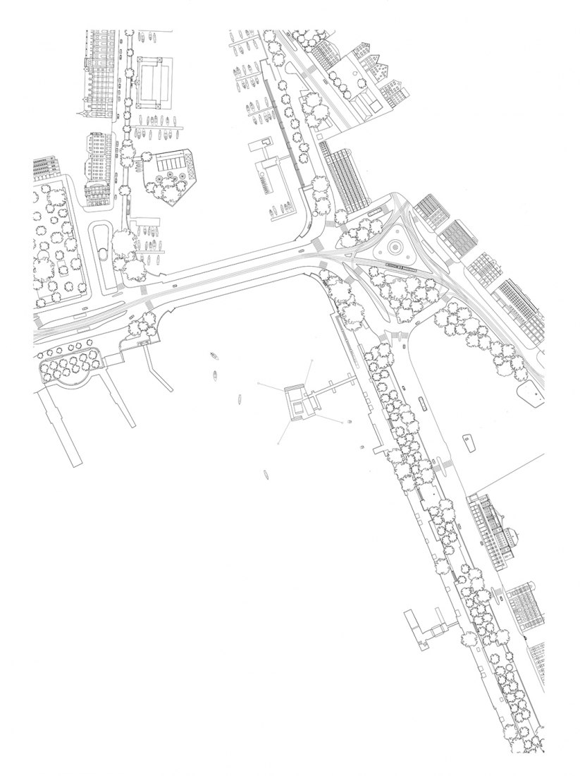 Plano de situación del Pabellón de Reflejos para Manifesta 11 por Studio Tom Emerson.