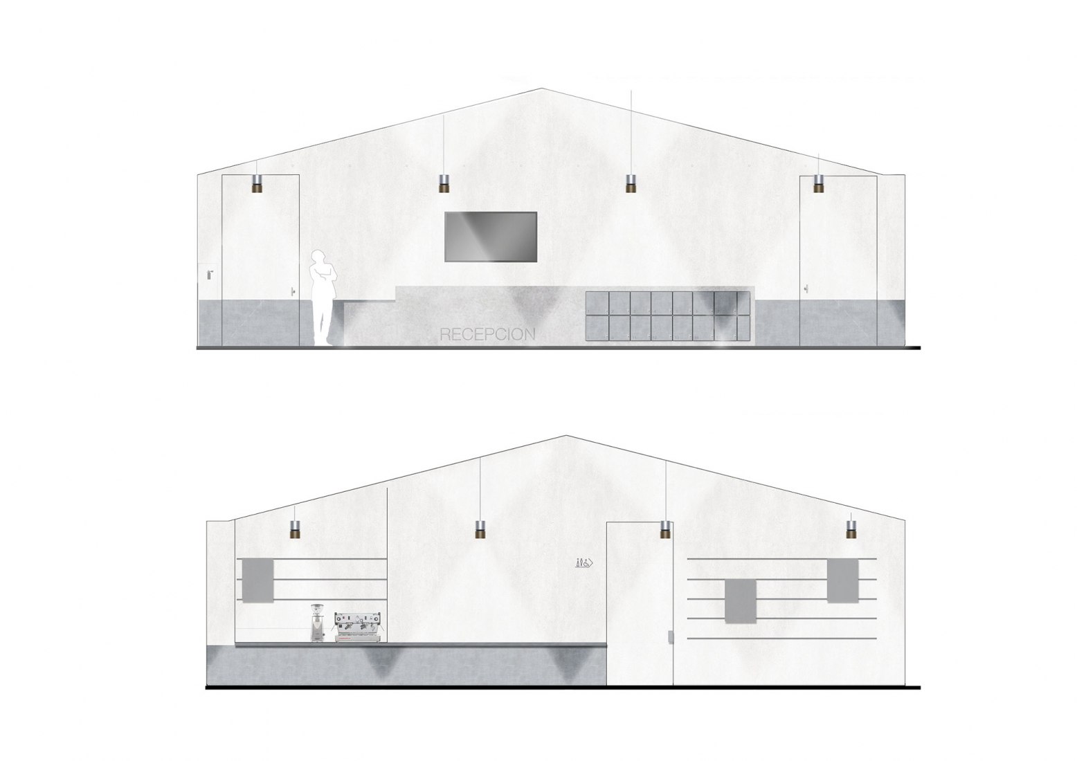 Interior details. Rock Art Center of Cantabria by Sukunfuku studio.