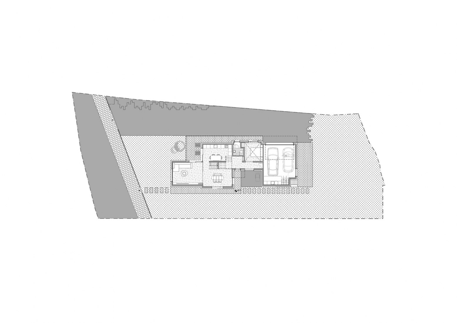 Site plan. Neruca house by Sukunfuku studio SLP.