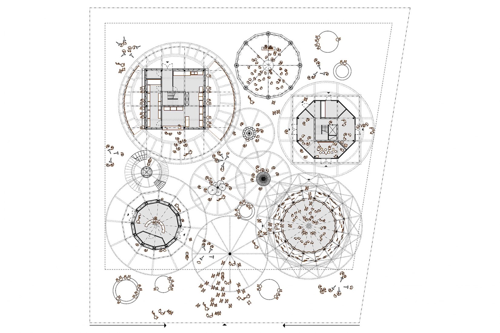 Planta baja. Pabellón Suizo ''La Gran Complicación'' para la Expo 2020 de Dubai.