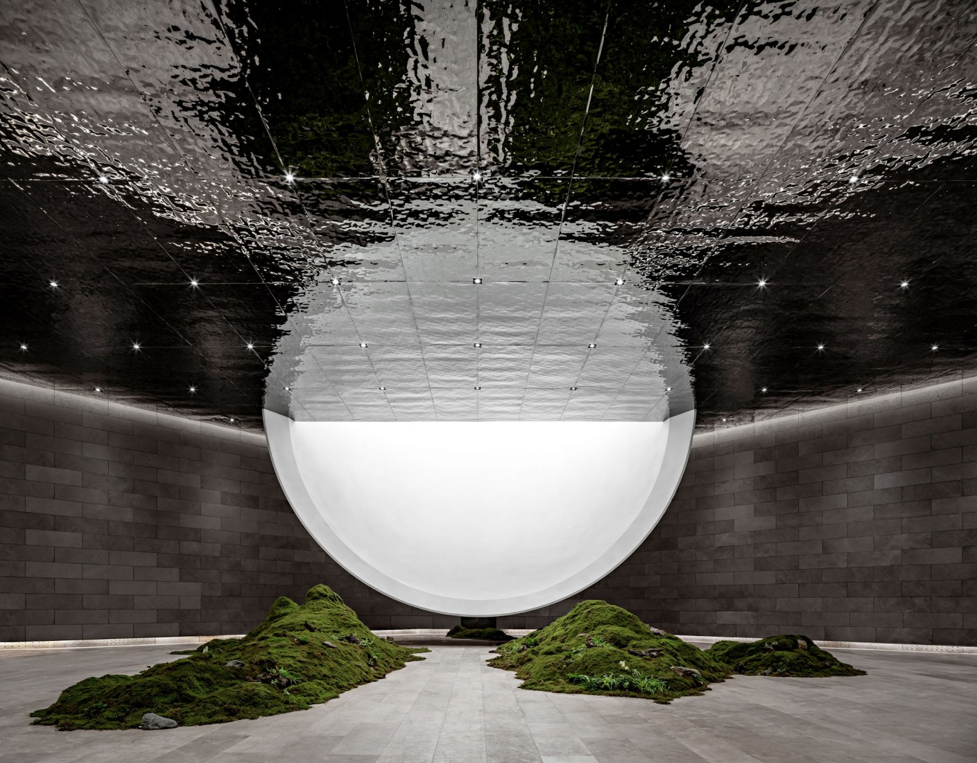 Sala de ceremonias de Tai'an: la luna de la ciudad natal por Syn Architects. Fotografía por Zheng Yan.