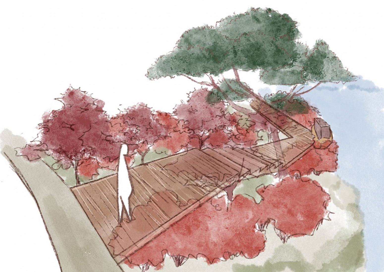 Croquis. Sala de ceremonias de Tai'an: la luna de la ciudad natal por Syn Architects. 