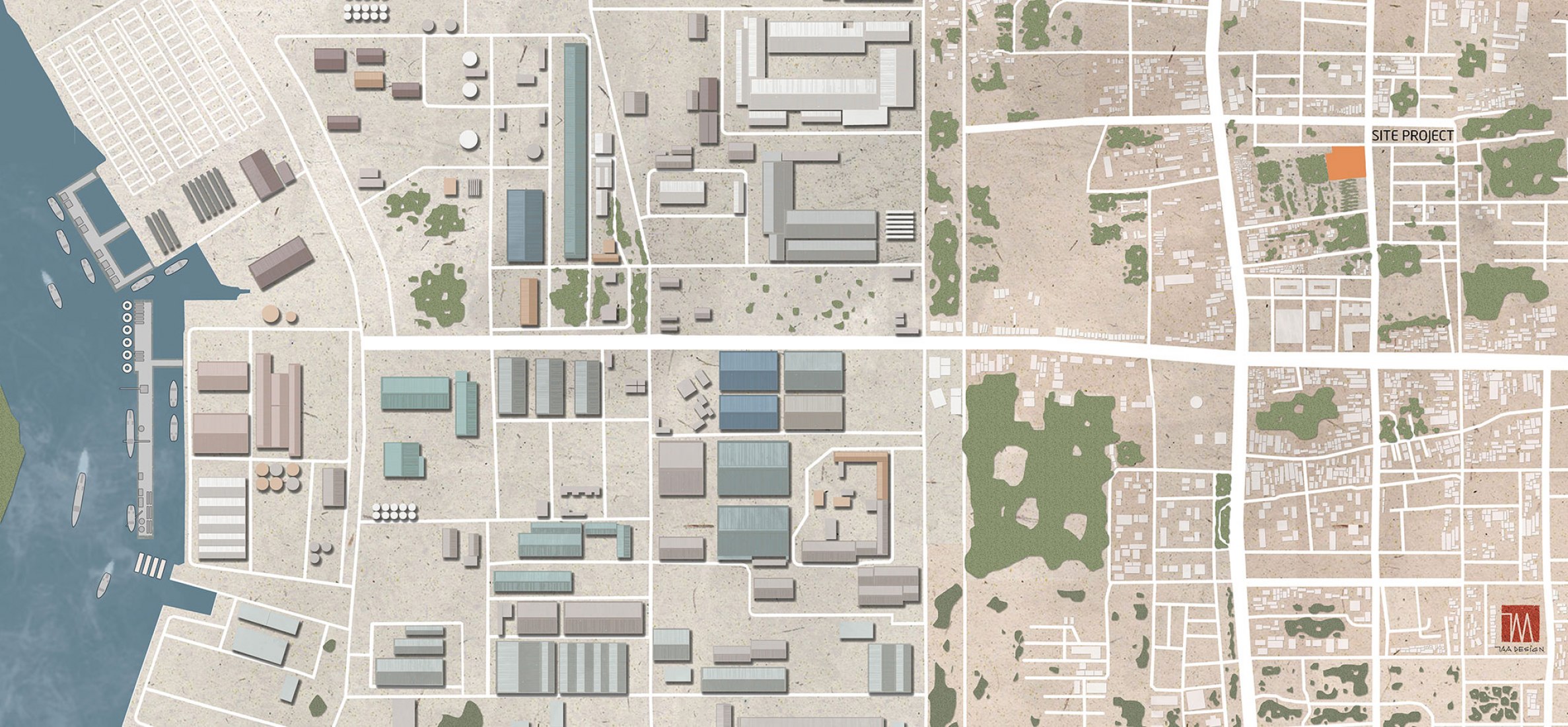 Site plan. Phu My Garden by TAA Design