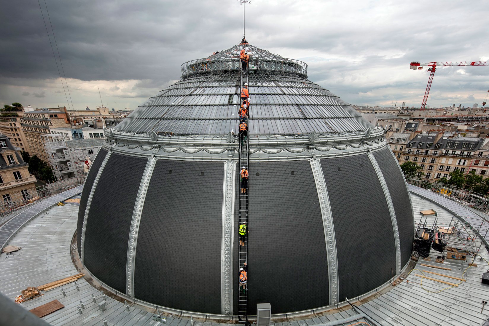 Nuevo Museo de Arte Pinault por Tadao Ando, próximo a su terminación. Fotografía por Patrick Tourneboeuf - Bourse de Commerce/ Pinault Collection