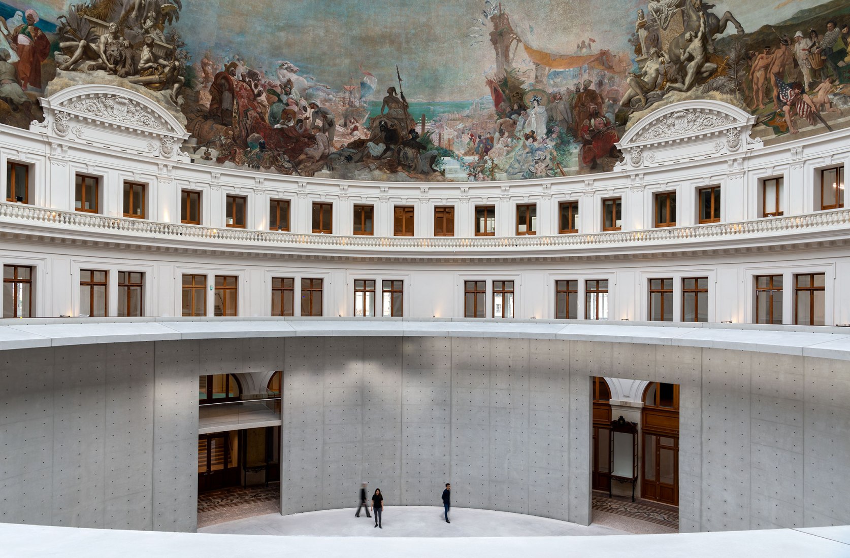 Inside the Bourse de Commerce — Pinault Collection, by Tadao Ando Architect & Associates, Niney and Marca Architectes, Agence Pierre-Antoine Gatier. Photograph by Marc Domage