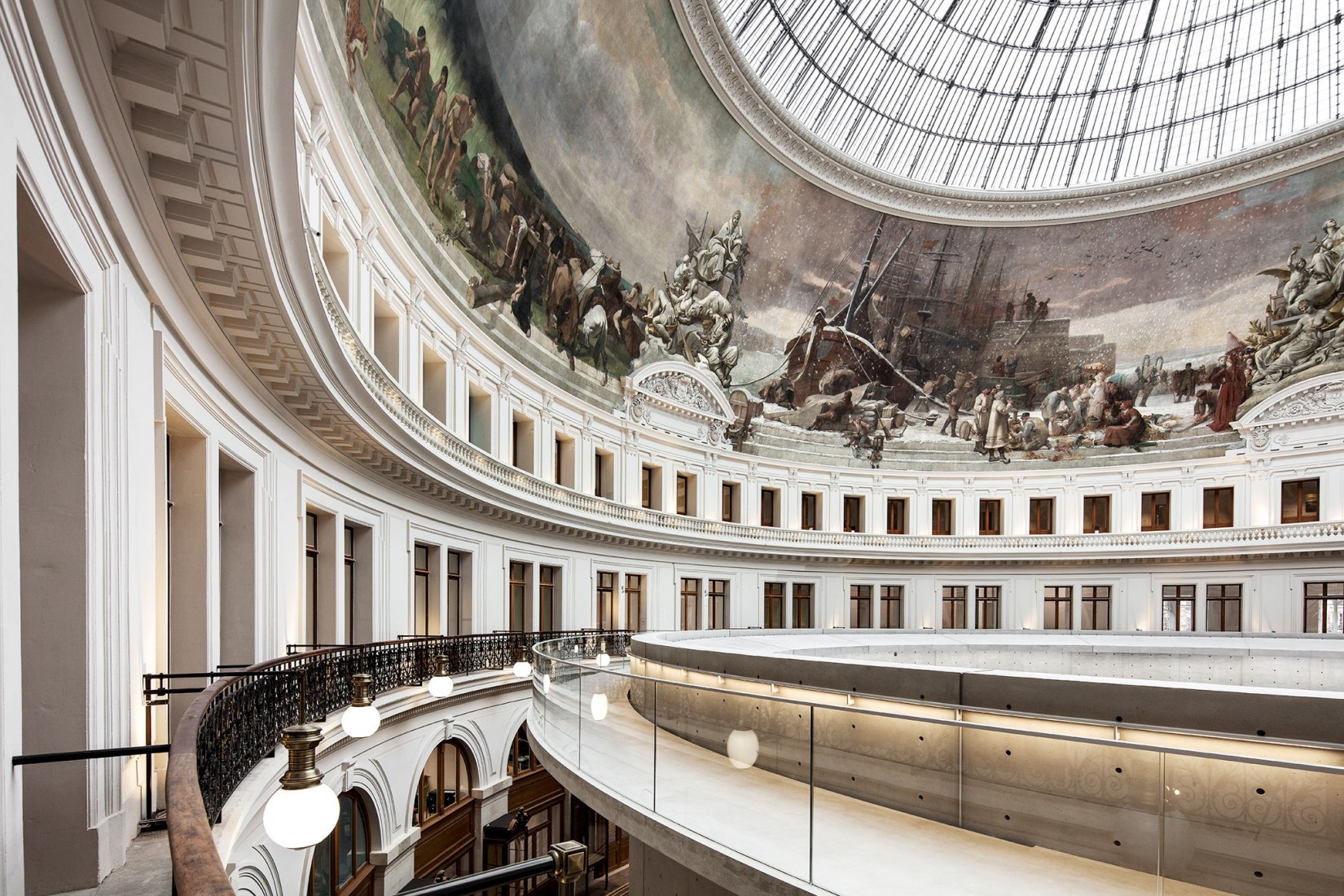 Inside the Bourse de Commerce — Pinault Collection, by Tadao Ando Architect & Associates, Niney and Marca Architectes, Agence Pierre-Antoine Gatier.Photograph by Patrick Tourneboeuf