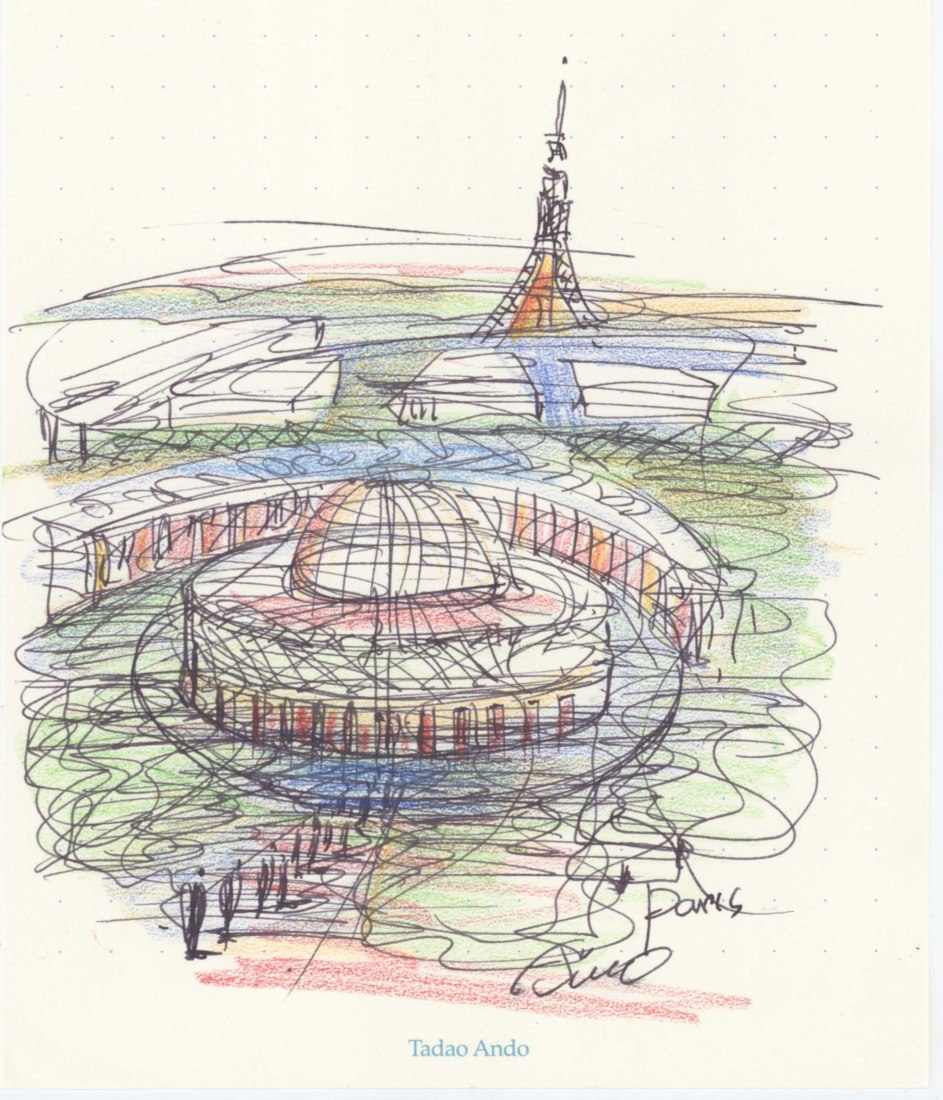 Croquis. Bourse de Commerce - Colección Pinault de Tadao Ando. Imagen cortesía de Bourse de Commerce - Colección Pinault 