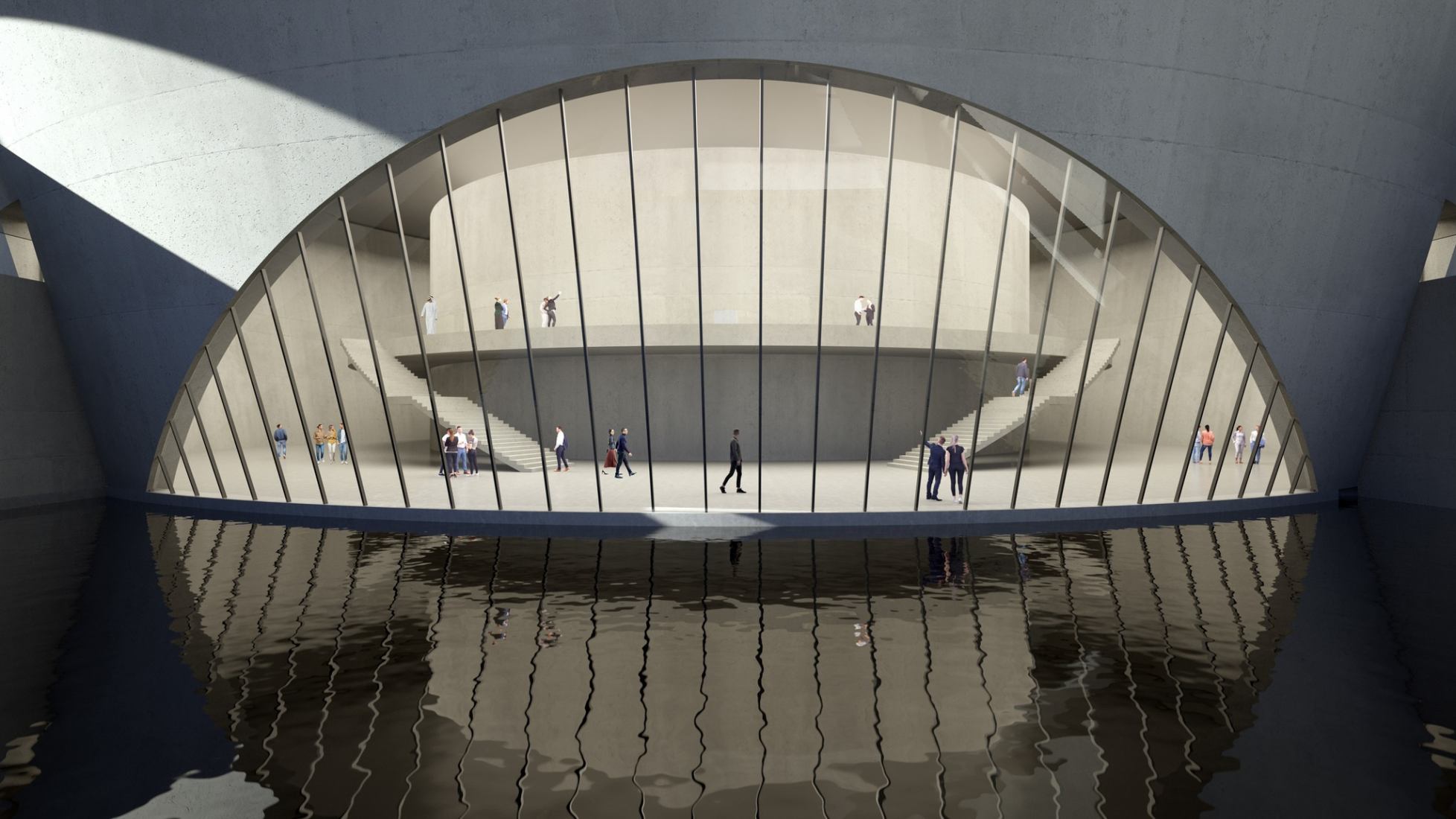 Visualización por Tadao Ando Architects, cortesía de Arada.