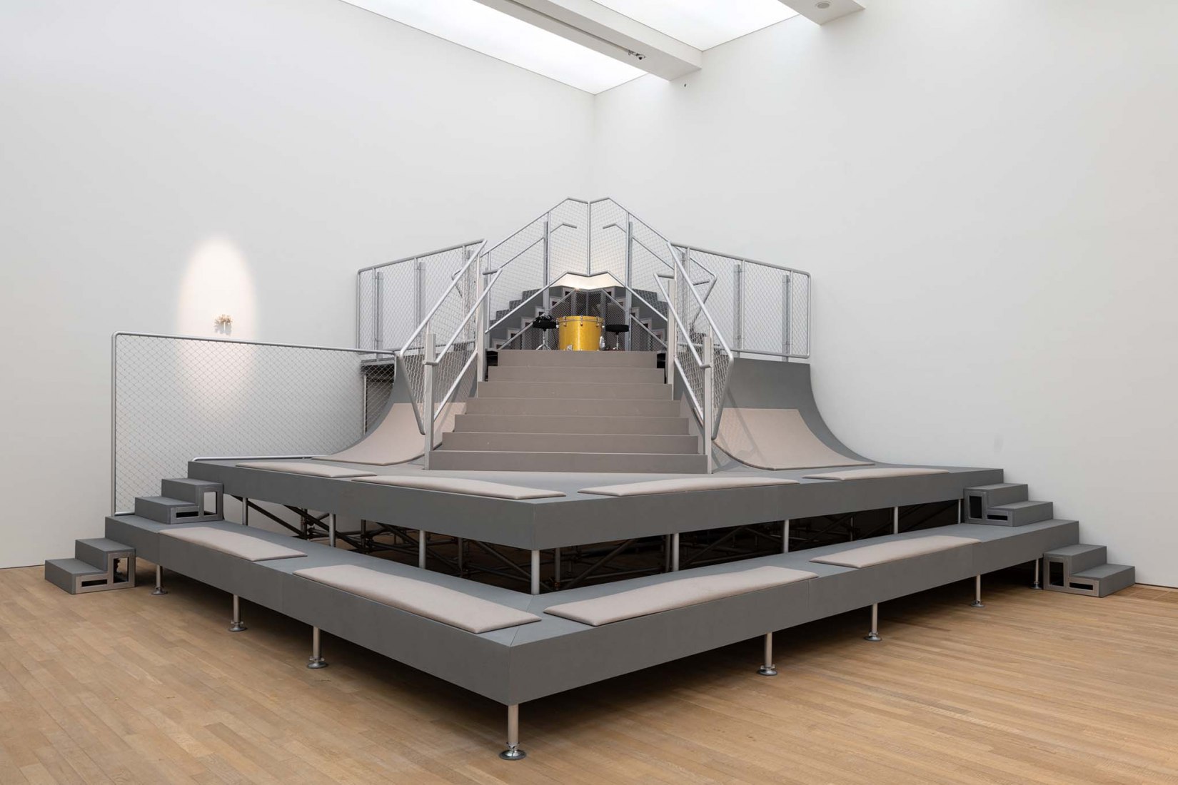 Celeste Burlina. The Liminoid, 2021, stage and seating installation. Photograph by Kwan Sheung Chi. Image Courtesy of Tai Kwun