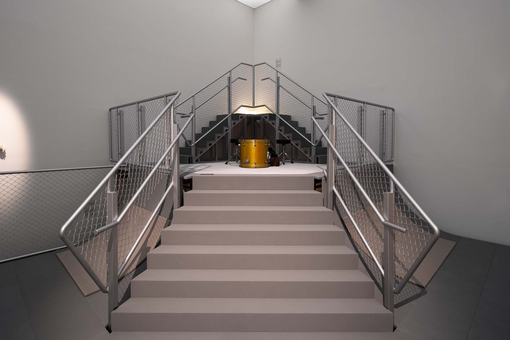 Celeste Burlina. The Liminoid, 2021, stage and seating installation. Photograph by Kwan Sheung Chi. Image Courtesy of Tai Kwun