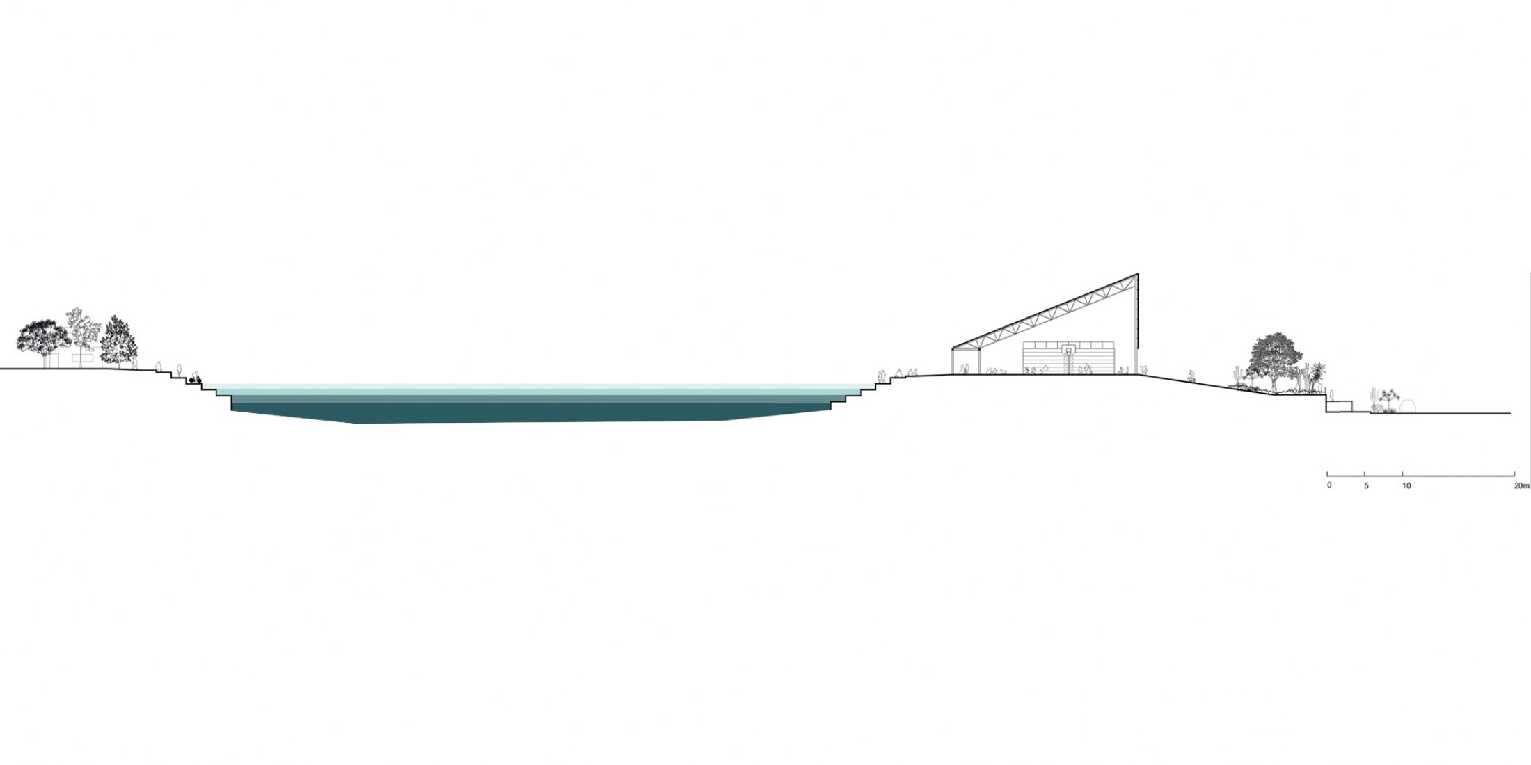 Section of Parque Represo Colosio by Taller Capital.