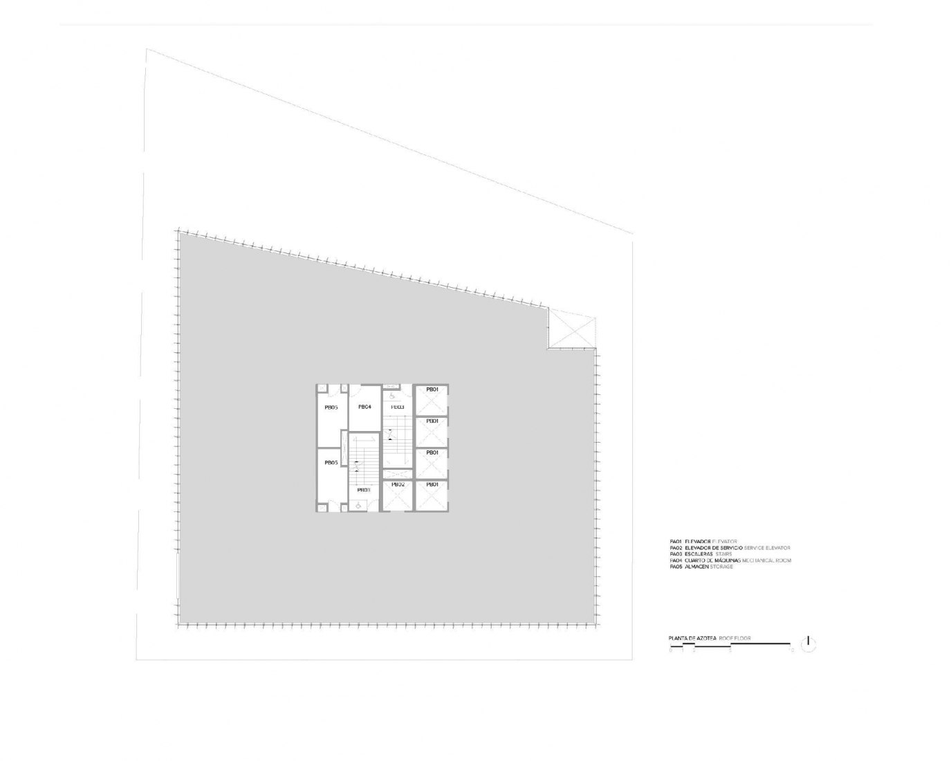 Roof plan. Torre Río 436 by Taller David Dana.