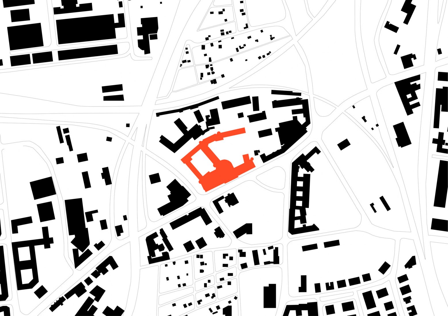 Plano de situación. Magdeburg Regional Court por Tchoban Voss Architekten