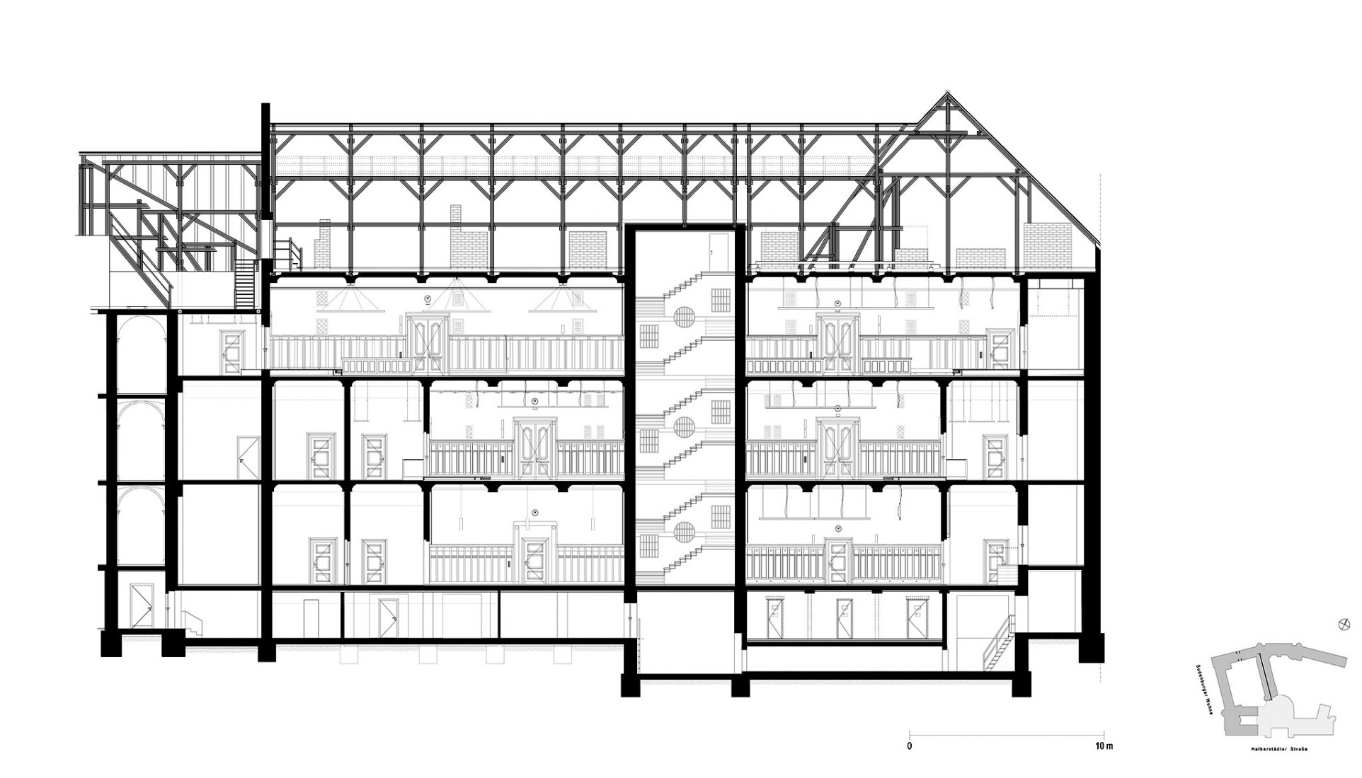 Sección LL. Tribunal Regional de Magdeburgo por Tchoban Voss Architekten