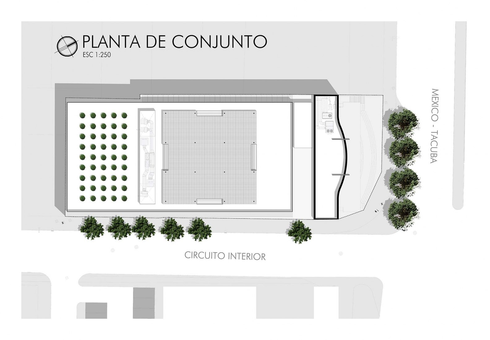 Plano de situación. Faro Cosmos por TEN Arquitectos.