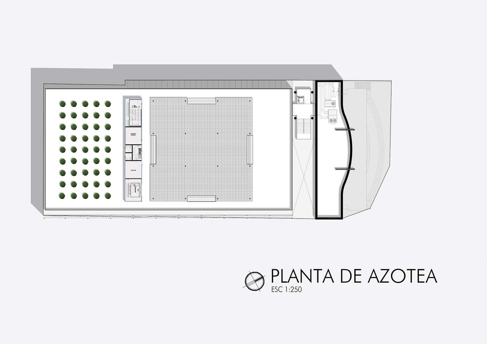 Planta azotea. Faro Cosmos por TEN Arquitectos.