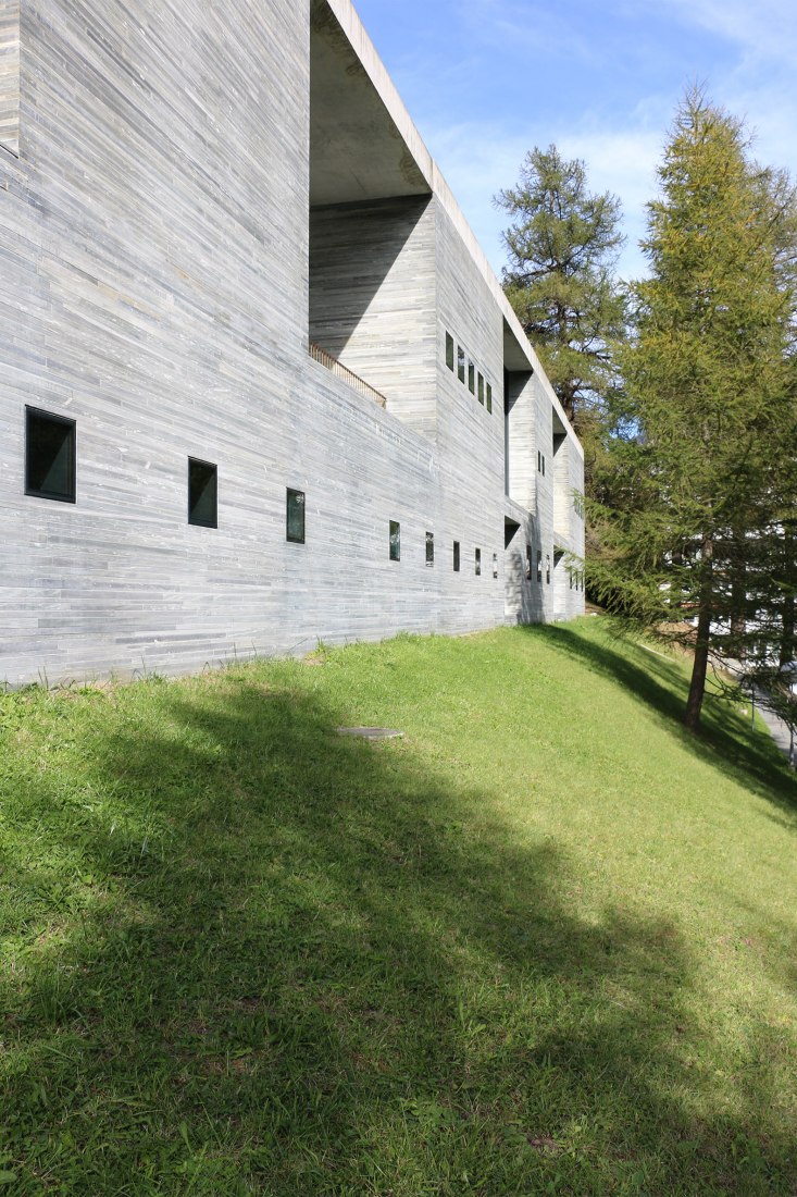 Vistas desde los baños. Las termas de Vals por Peter Zumthor. Fotografía © José Juan Barba.