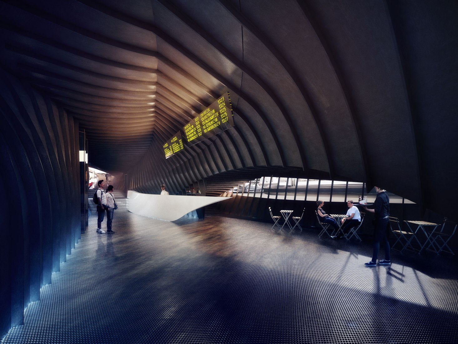 Visualización. Terminal. La orilla del río de Praga por petrjanda / brainwork