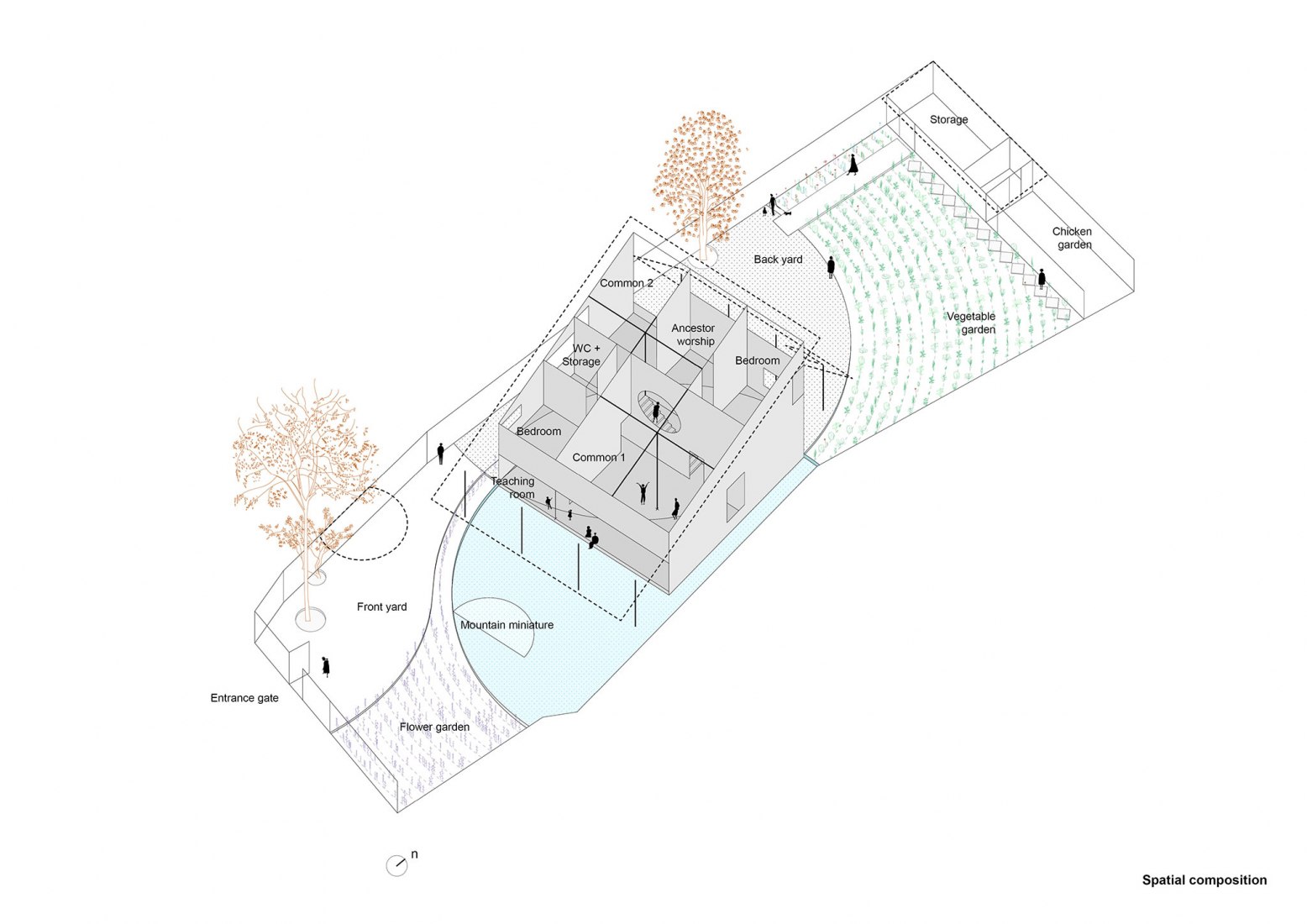 Spatial composition. House in Quang Yen b y Gia Thang Pham and ngo + pasierbinski.