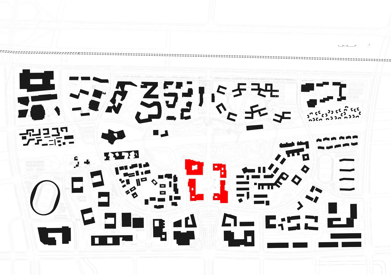 General layout. The Campus City for Hangzhou Normal University by WSP ARCHITECTS