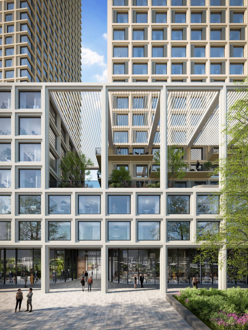 Rendering. The Grace by Mecanoo architecten.