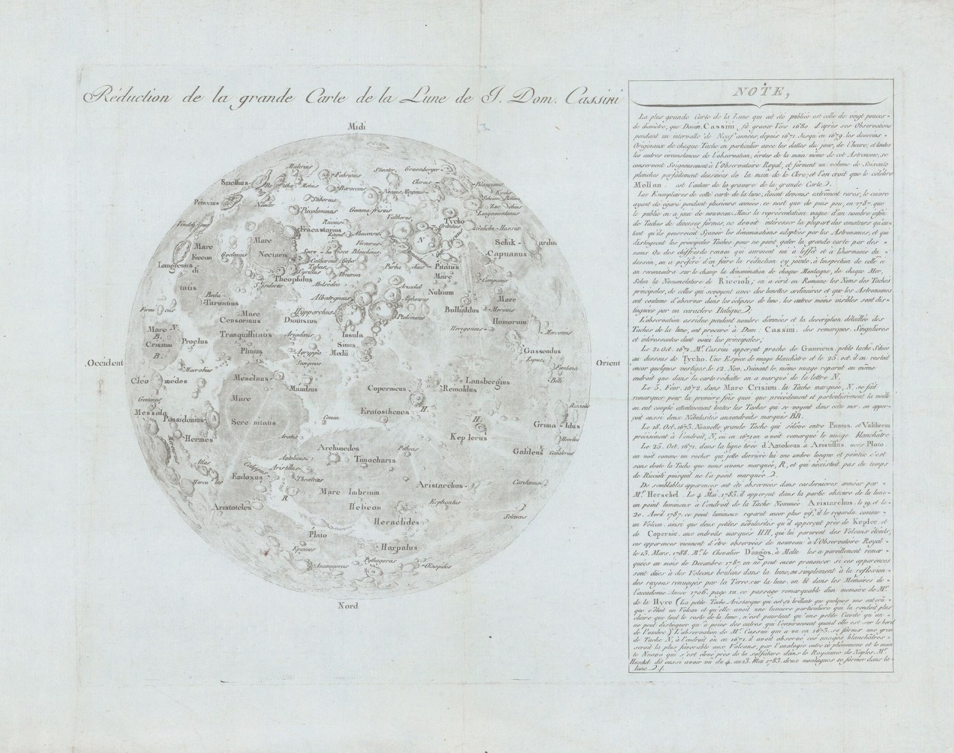 El Mapa de la Luna de Cassini, publicado por primera vez en 1679, es uno de los primeros mapas científicos de la Luna.