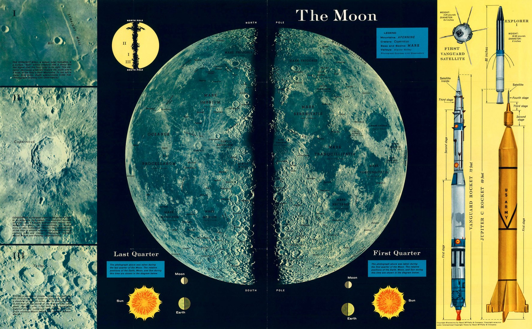 The Moon de Rand McNally Company fue publicada en 1958.