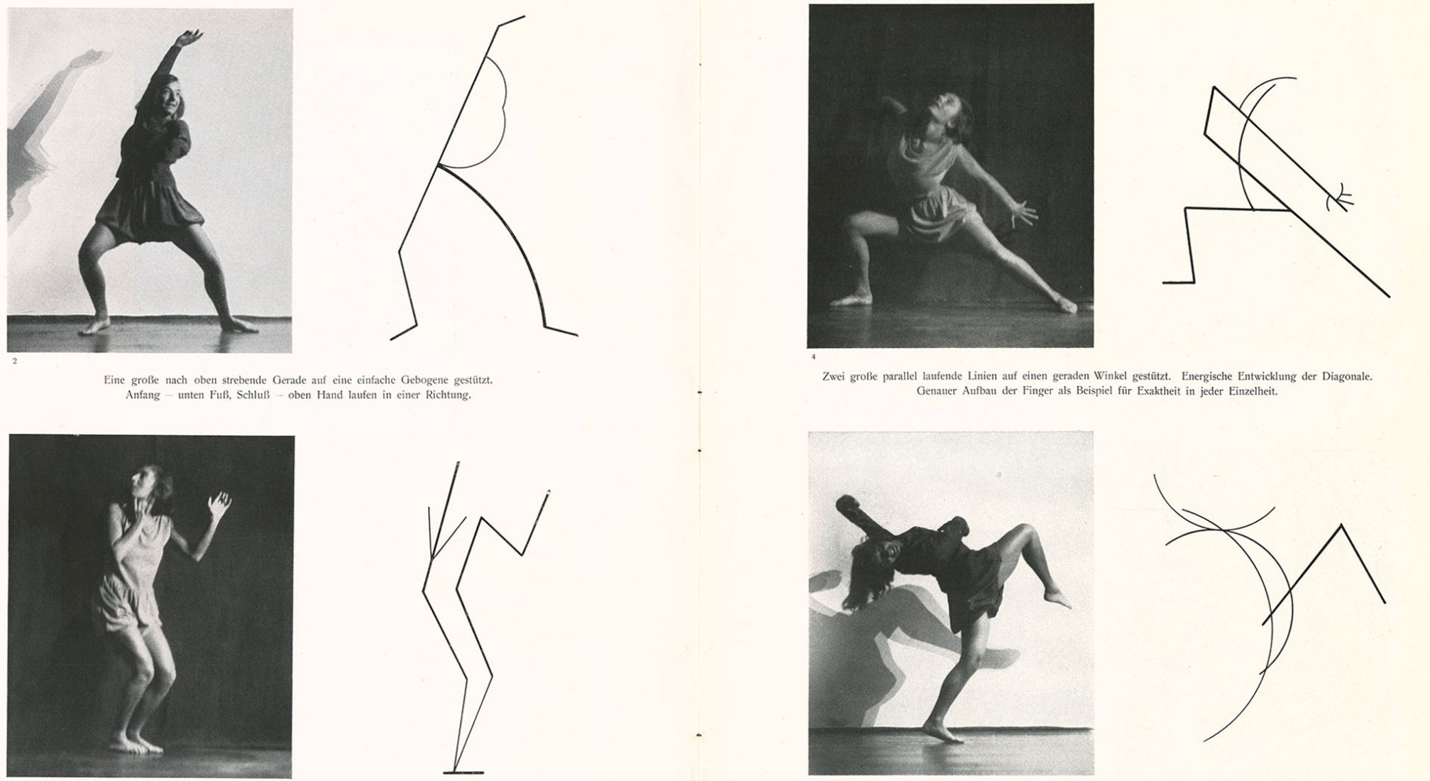 Baile de Palucca (Palucca-Tanz), 1926–27. Folleto de Gret Palucca. Fotografía de, entre otros, Charlotte Rudolph. Ilustraciones interiores de Vasily Kandinsky. Kunsthaus Zürich, Biblioteca. © Charlotte Rudolph, Vasily Kandinsky, VEGAP, Bilbao, 2021