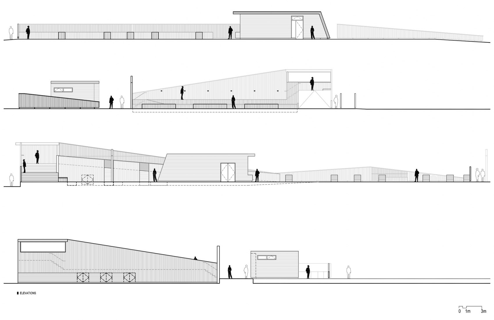 Elevations. The Place des Gens de Mer by Bourgeois / Lechasseur Architects. Photograph © Adrien Williams