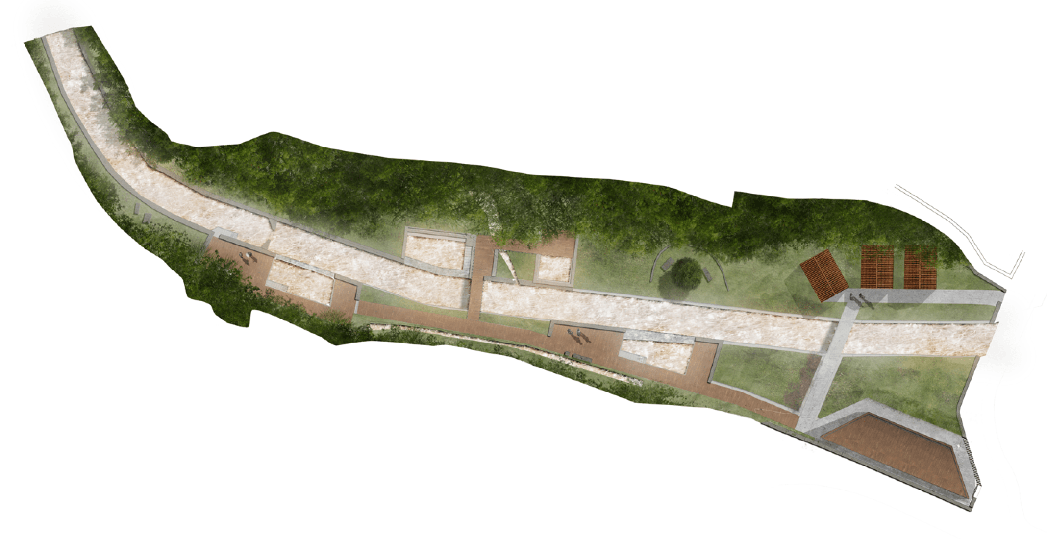 Plano de situación. Piscinas Termales Poça da Dona Beija por M - Arquitectos, Açores, Portugal. Imagen © cortesía de M-Arquitectos.