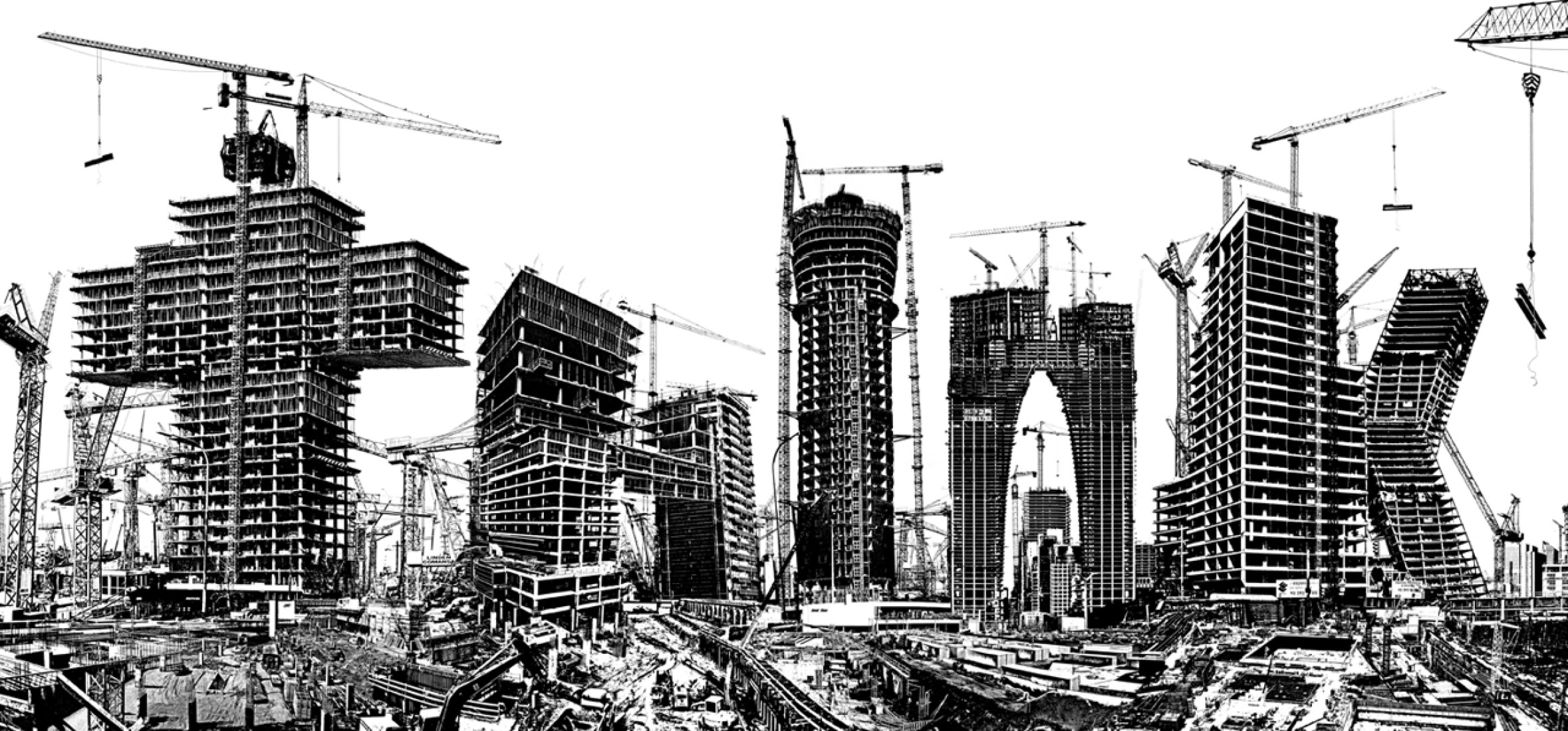 Think by Gregori Saavedra. 2013. Do we create or do we just transform? Do we have a real plan? How do we want this place to look like? Is this the landscape we want to see from our windows? Yes? No? Is it harder to stop it than to keep building it? Maybe that's it. We work like dogs to build that but we are lazy to stop it. It's easier to do than to think. Weird, isn't?