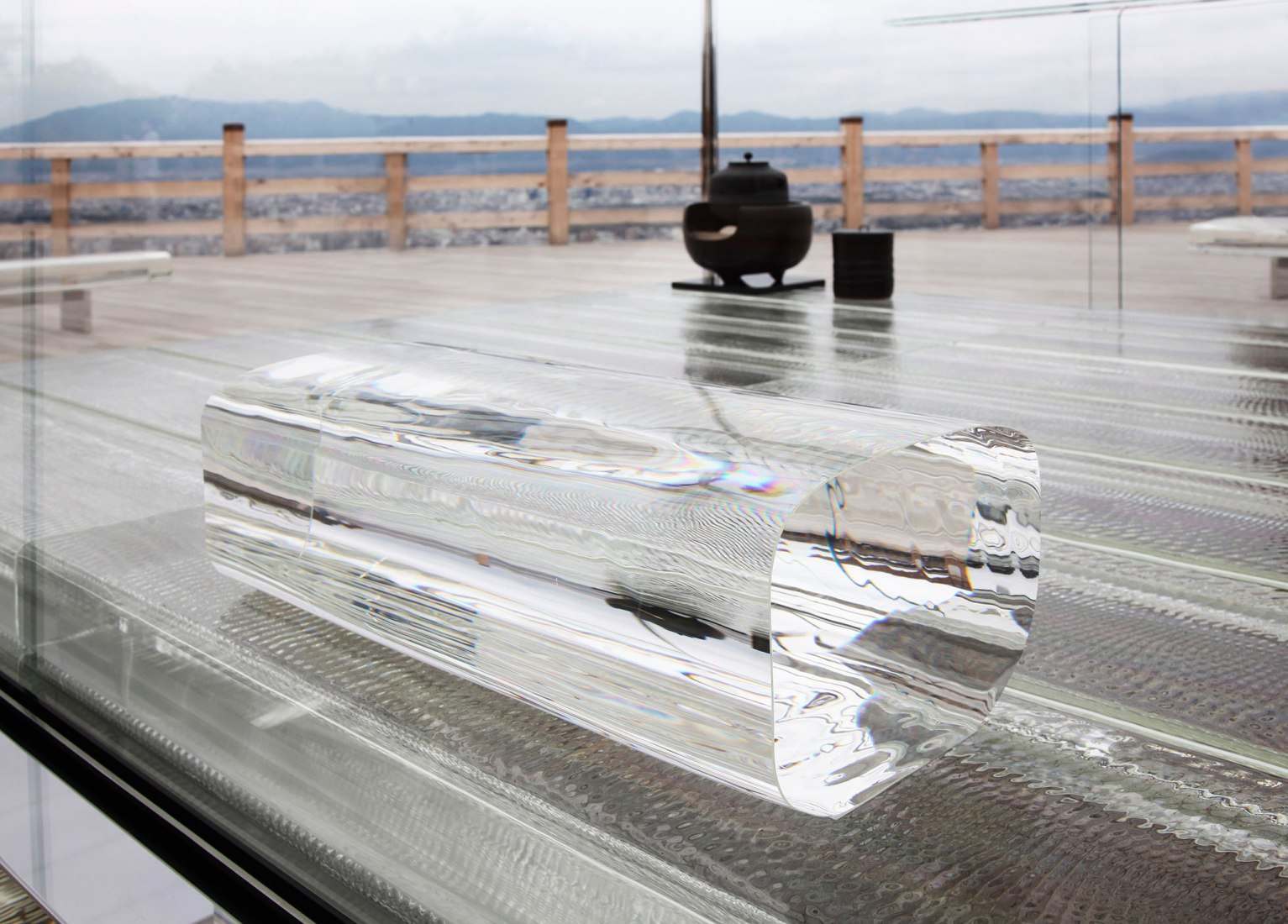 KOU-AN una casa del té en vidrio por Tokujin Yoshioka. Fotografía © Yasutake Kondo