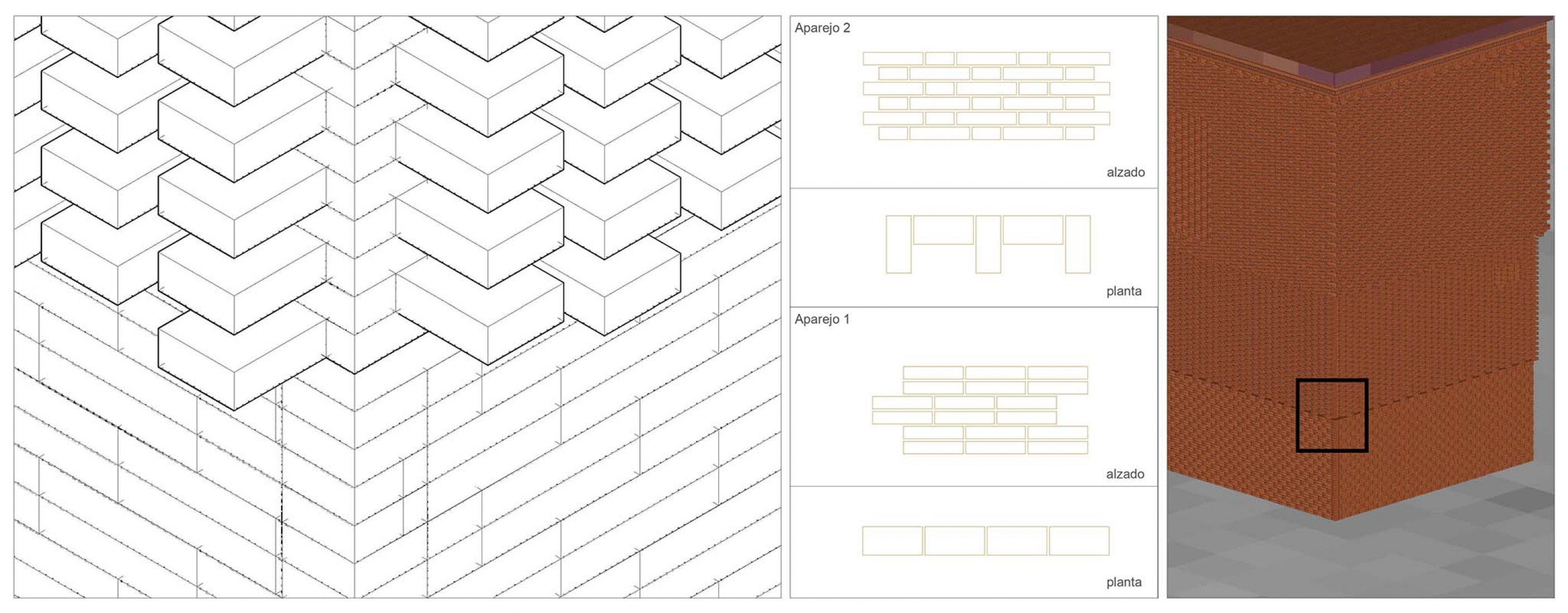 Brickwork details. Casa Ayora Museum by TRAZIA