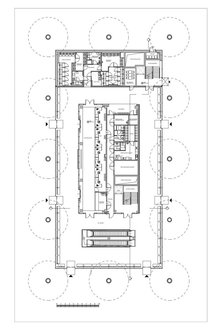 Plano de planta baja. La estación Metropolitana de Lublin por Tremend Architecture Studio.