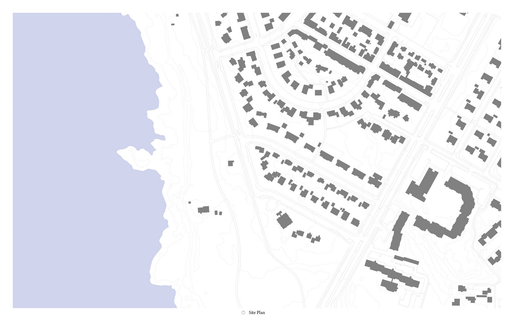 Plano de situación. Ægisíða 44 por Trípólí Architects.
