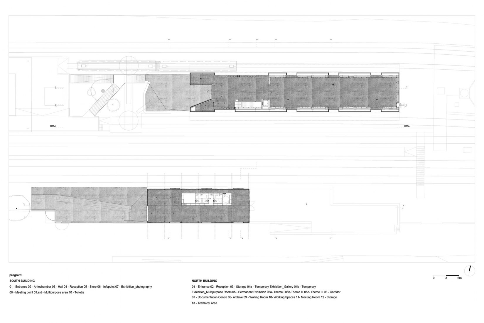Planta de acceso. Centro de Interpretación del Valle del TUA por Rosmaninho+Azevedo Architects.