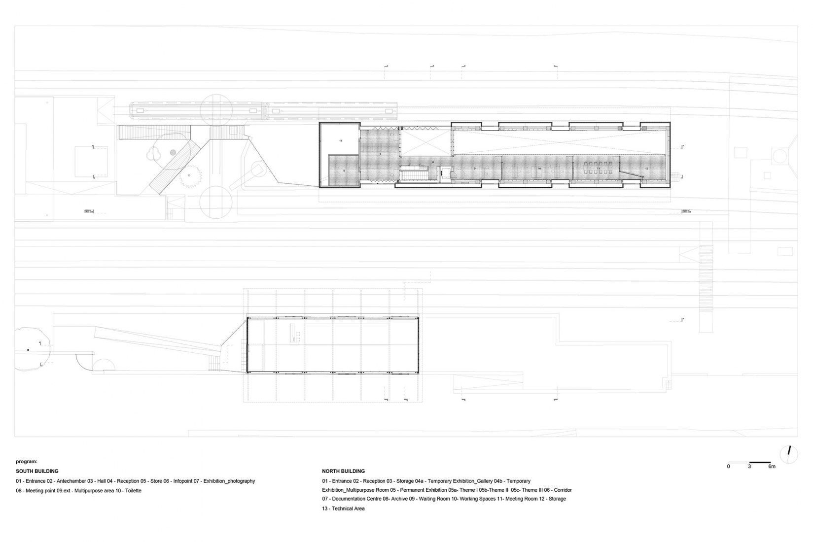 Plano de planta primera. Centro de Interpretación del Valle del TUA por Rosmaninho+Azevedo Architects.
