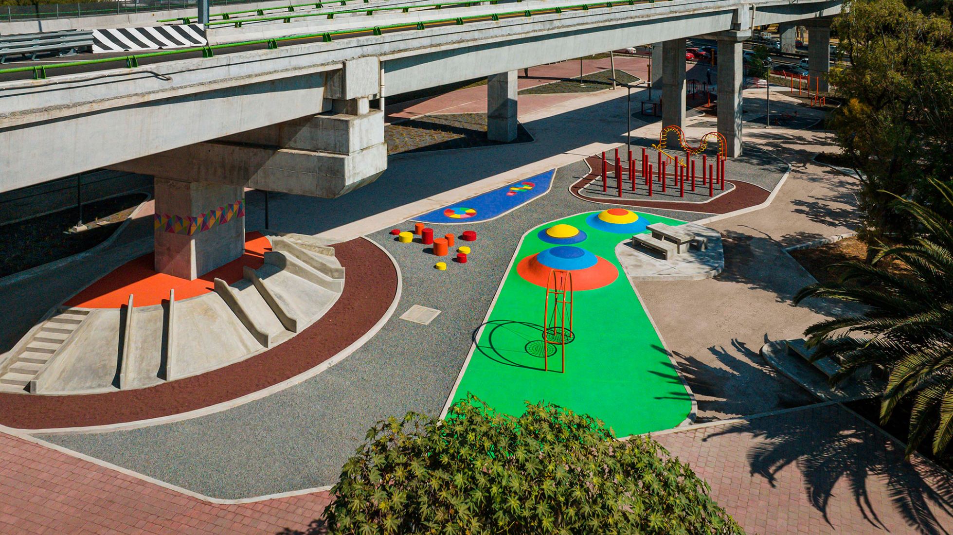 Urban Park El Dique by Taller de Urbanismo MX. Photograph by Jimena Cid del Prado.