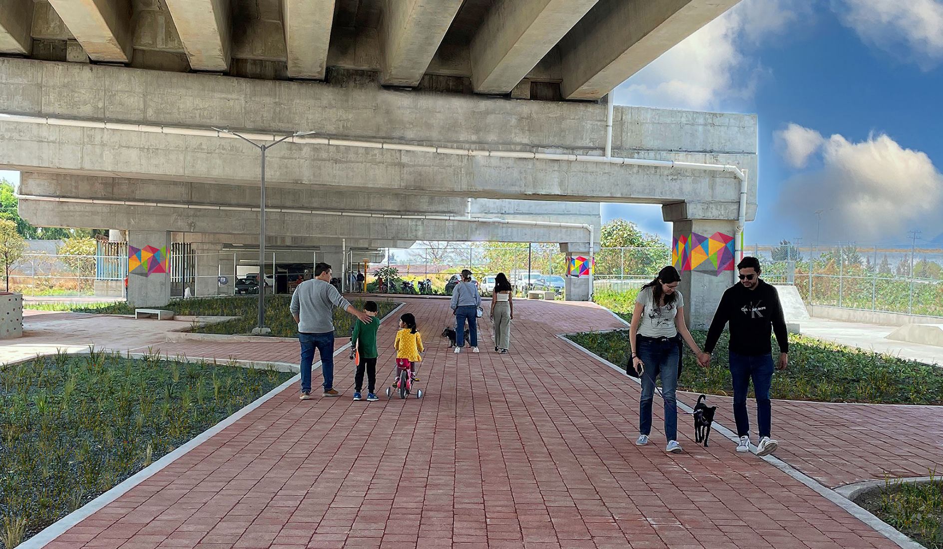 Urban Park El Dique by Taller de Urbanismo MX. Photograph by Daniela Aguirre Guzmán.