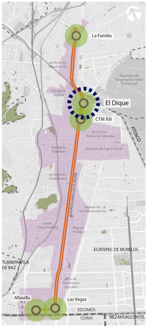 Parks´ sistem. Urban Park El Dique by Taller de Urbanismo MX.