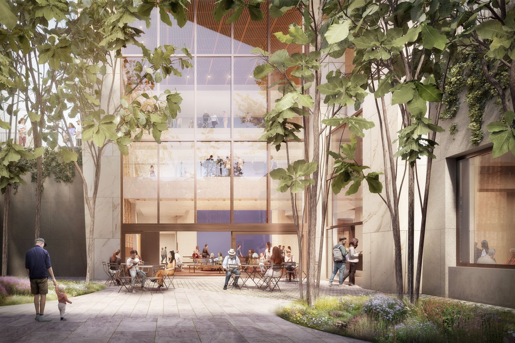 Ground level view of the proposed presidential center. Images courtesy of Obama Foundation.