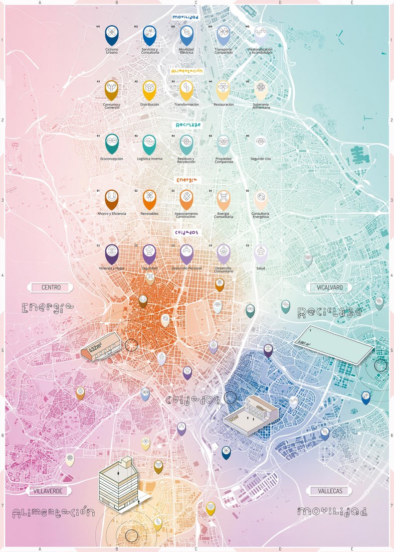 Cartografía. Mares de Madrid: Procesos espaciales resilientes por Estudio SIC - Todo por la praxis TXP
