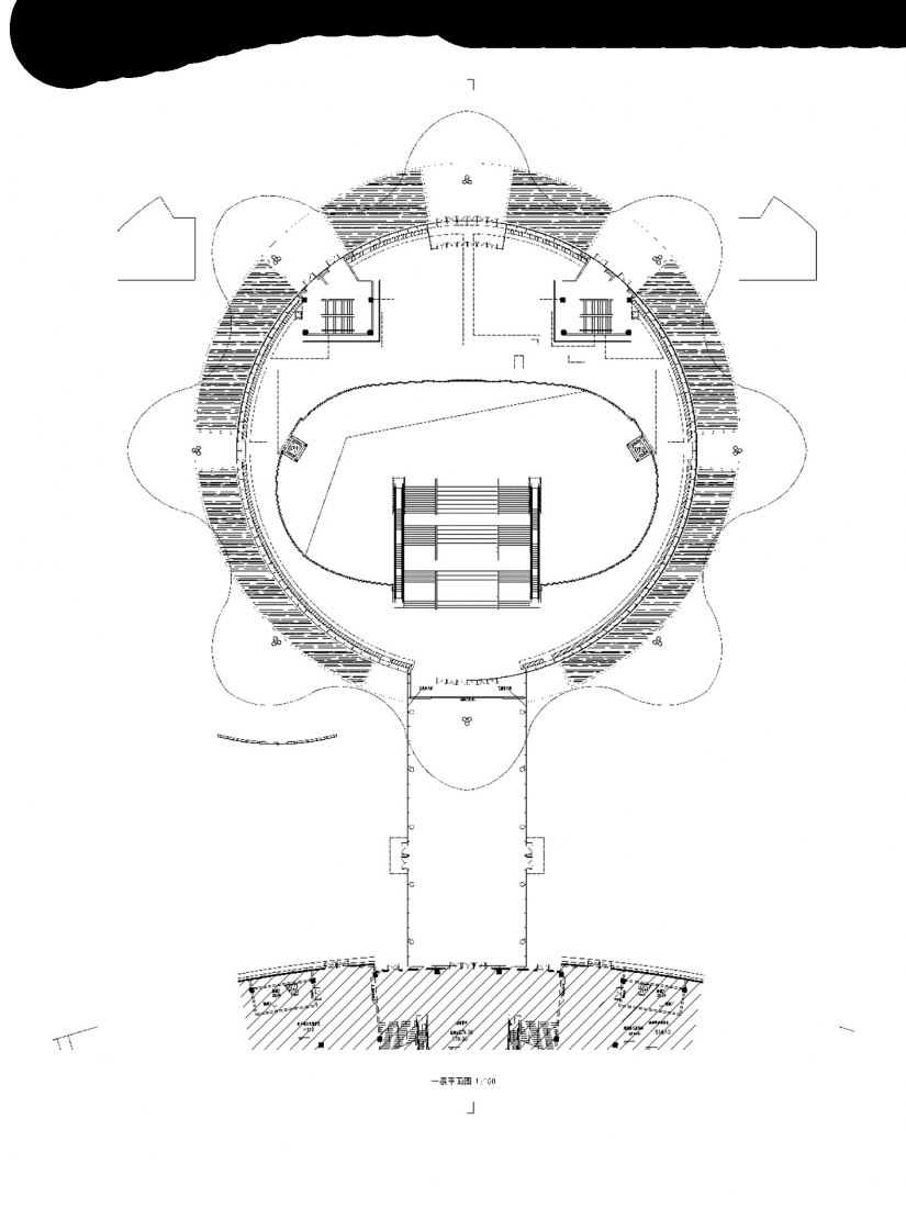 Ground floor plan. Zaozhuang Citizen Service Center by UDG.